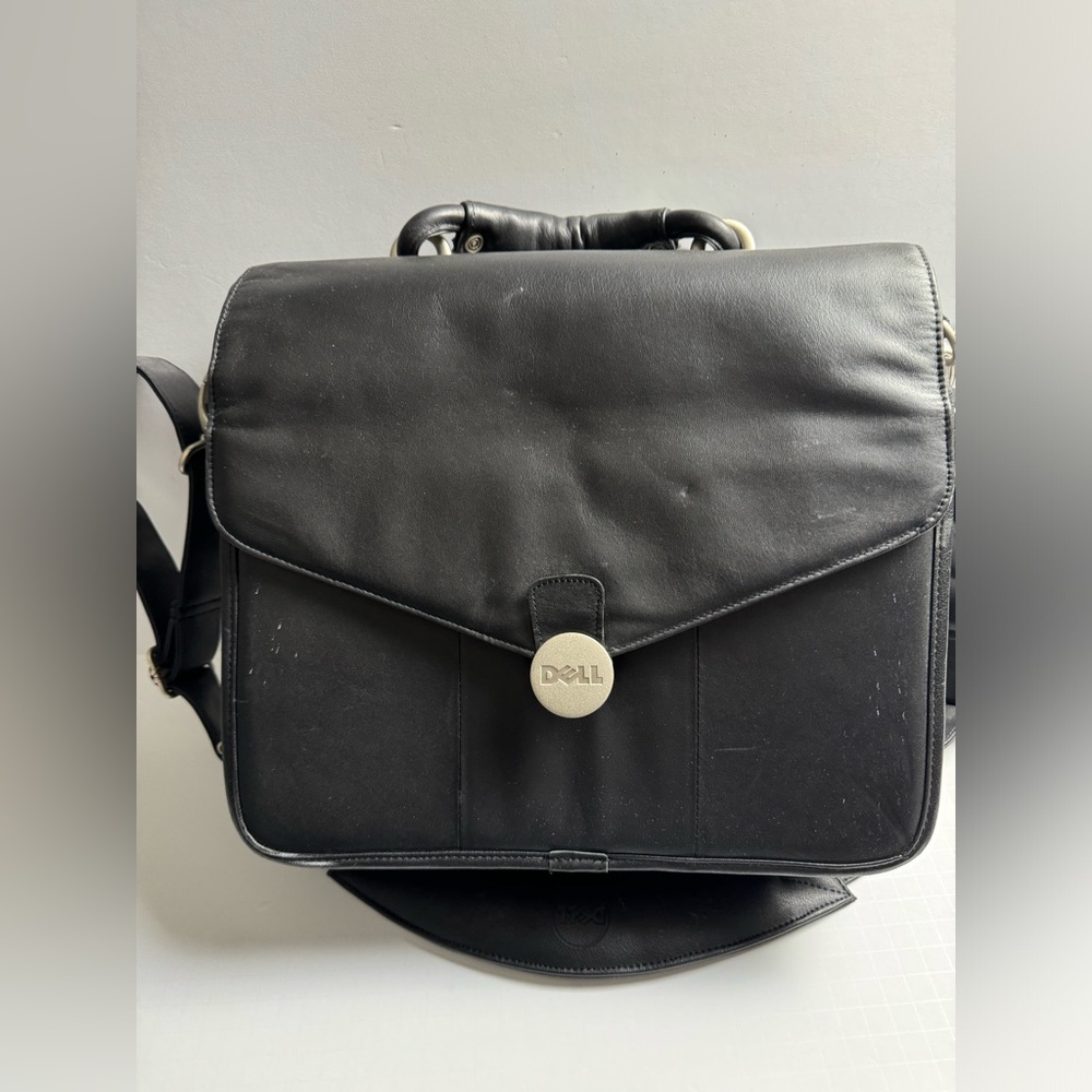 Pre owned Genuine Dell Laptop Messenger Bag Black Adjustable Strap